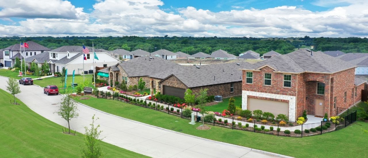 Model homes in the master-planned community of Wildcat Ranch