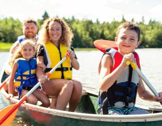 Dallas Family having fun Canoeing