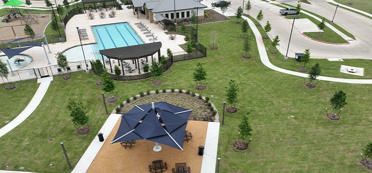 Aerial of the Amenity Center at Wildcat Ranch